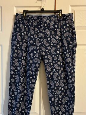 Talbots Women’s Navy Paisley Pants